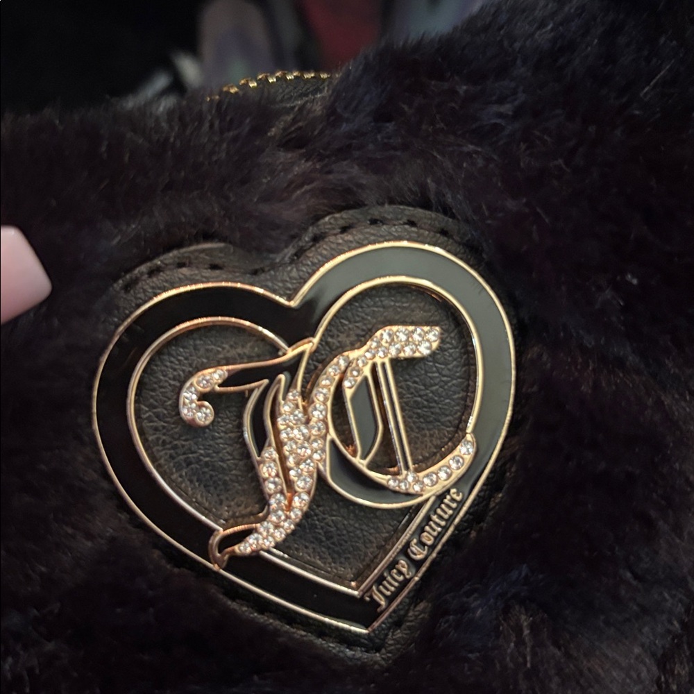 Black fur juicy couture shoulder bag - Picture 4 of 6